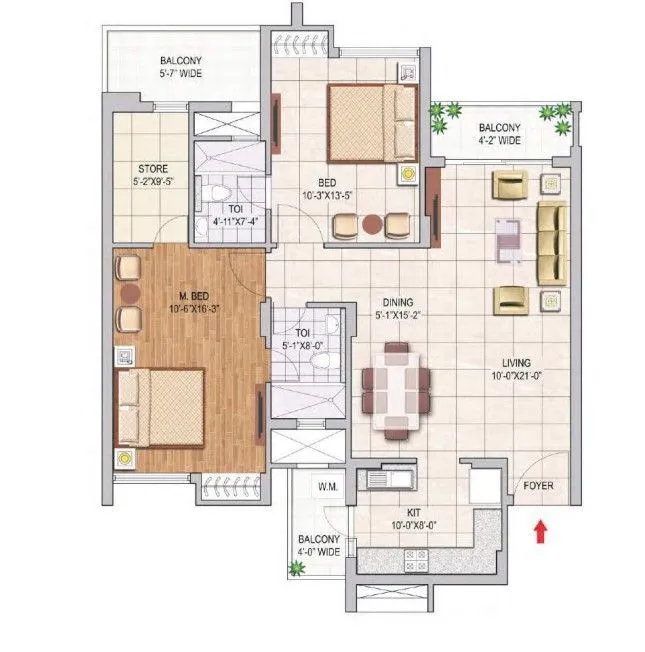 savitrygreens2_3bhk_floor_plan_1500sqft